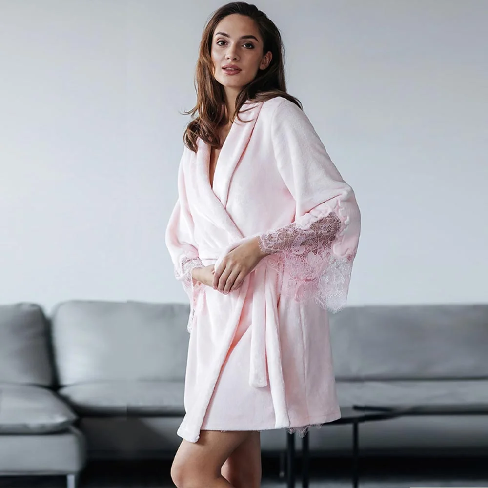 Короткий жіночий халат Felena – Felena - Зображення 5