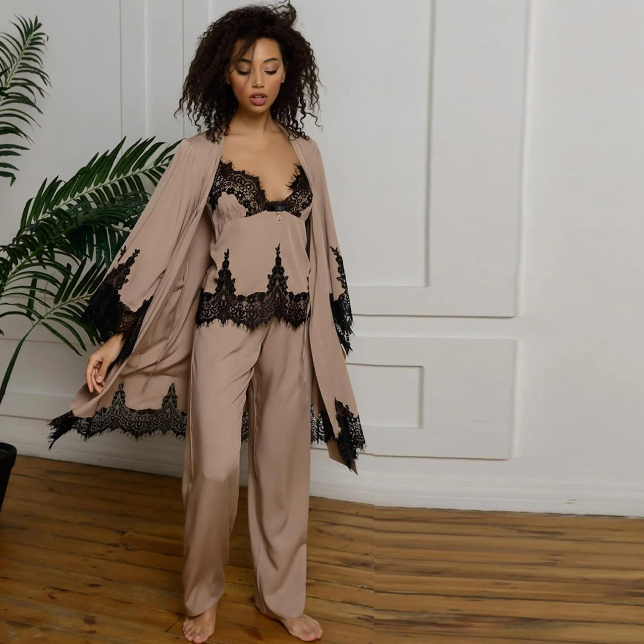 Жіноча піжама зі штанами Felena – Salted Caramel - Зображення 2