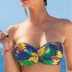 Купальний топ бюстьє Lise Charmel - Oiseaux Bali - бордовий, 75E